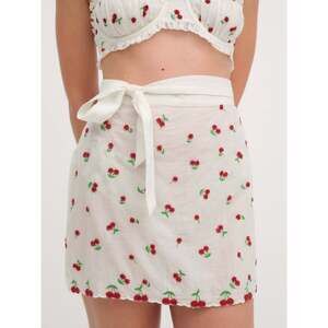 NWT For Love & Lemons Beaded Cherries Apron XS / Red